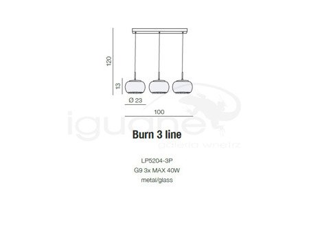 Lampa BURN 3 LINE