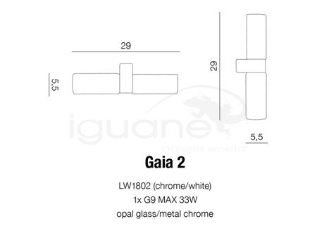 Lampa GAIA 2 kinkiet