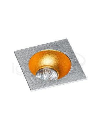 Lampa HUGO 1 Downlight aluminiowa z wkładem złotym