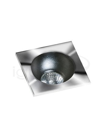 Lampa HUGO 1 Downlight chrom z wkładem czarnym