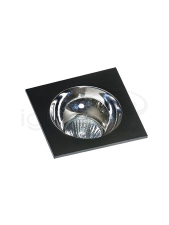 Lampa HUGO 1 Downlight czarna z wkładem chrom