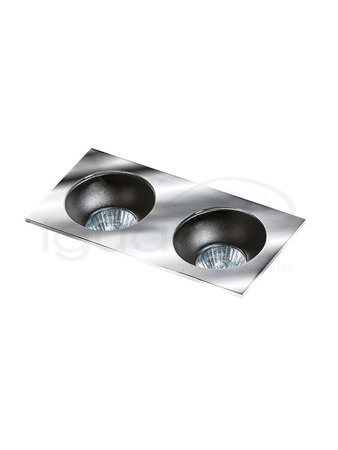 Lampa HUGO 2 Downlight chrom z wkładem czarnym