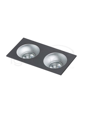 Lampa HUGO 2 Downlight czarna z wkładem aluminiowym