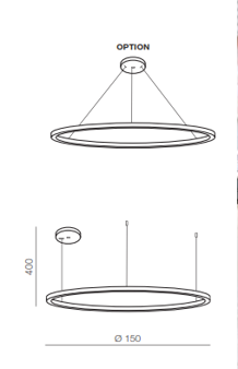 Lampa Halo 150 złota