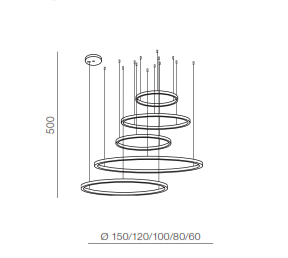 Lampa Halo 5 złota