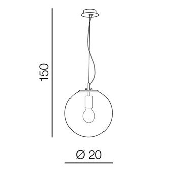 Lampa Iris 20 AZ3108 miedziana