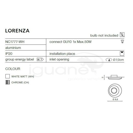 Lampa LORENZA chrome