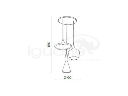 Lampa MIX biała /  złota wisząca