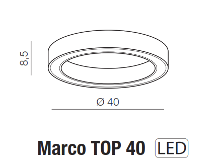 Lampa Marco plafon 40 biała
