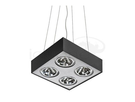 Lampa PAULO 4 PENDANT 12V czarna / aluminiowa