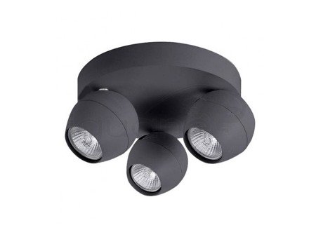 Lampa PERA 3 ROUND plafon szara