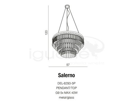 Lampa SALERNO wisząca / plafon