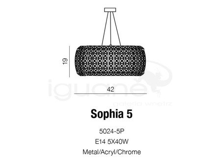 Lampa SOPHIA 5 wisząca