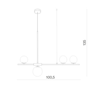 Lampa Santander wisząca złota