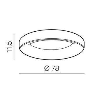 Lampa Sovana plafon 80 CCT AZ3447 szara