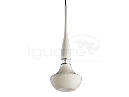 Lampa TASOS 1 wisząca chrom-biała