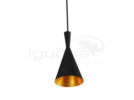 Lampa VITA wisząca czarno / złota