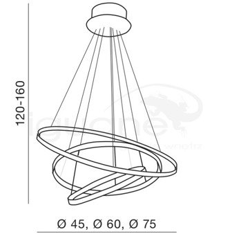 Lampa Wheel 3 Dimm chrom