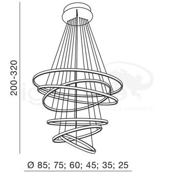 Lampa Wheel 6 Long Dimm chrome