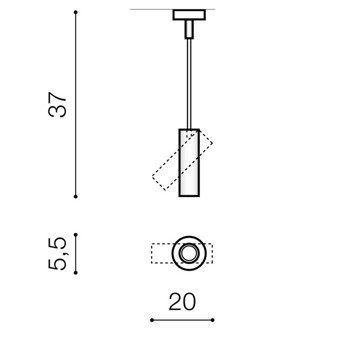 Lampa natynkowa Lens Round AZ3516 biała