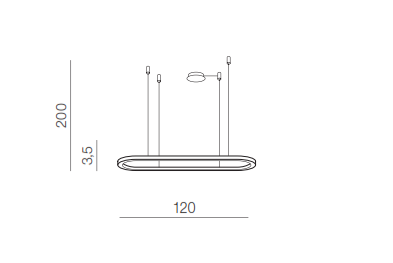 Lampa wisząca ELENA 120 czarna