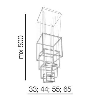 Lampa wisząca Opera XL AZ3139 ściemnialna czarna