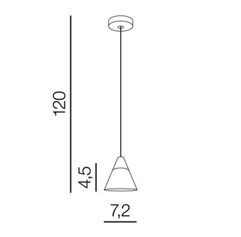 Lampa wisząca Tentor Trapeze AZ3098, AZ3101 czarna/biała