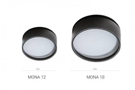 Lampa wpustowa Mona 12W 3000K AZ4531 czarna