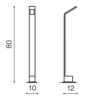 Lampa zewnętrzna stojąca Agape 80 AZ3483 ciemna szara