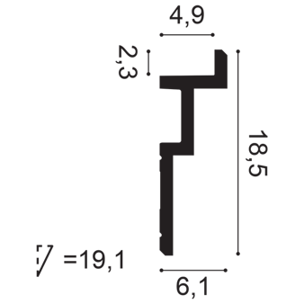 Listwa przysufitowa C396