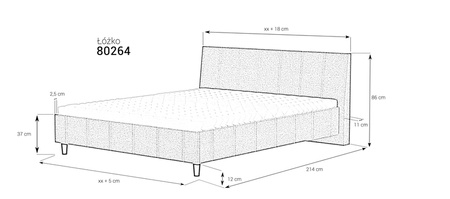 Łóżko tapicerowane 80264 gr. 4