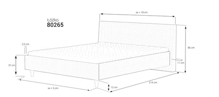 Łóżko tapicerowane 80265 gr. 2