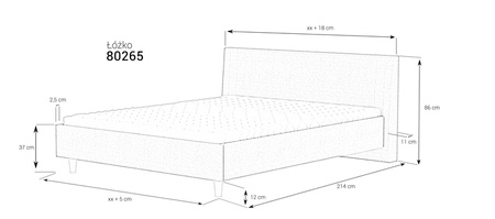 Łóżko tapicerowane 80265 gr. 4