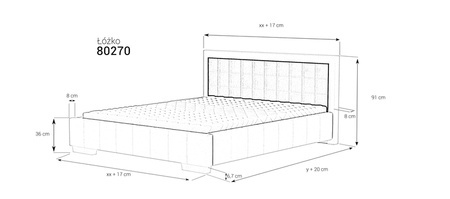 Łóżko tapicerowane 80270 RM gr. 3