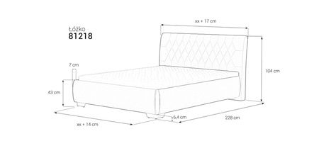 Łóżko tapicerowane 81218 gr. 3