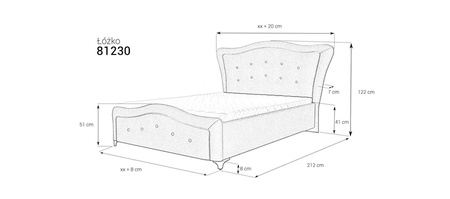 Łóżko tapicerowane 81230 gr. 1
