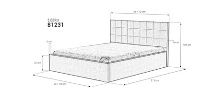 Łóżko tapicerowane 81231 RM gr. 3