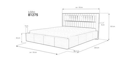 Łóżko tapicerowane 81275 gr. 3