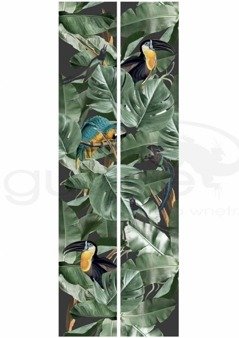 Mural Botanical birds black WP-579