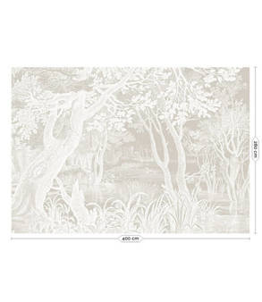 Mural Engraved Landscape Grey WP-767