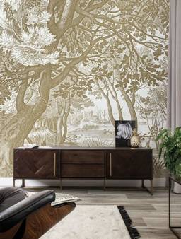 Mural Engraved Landscapes MW-042 gold