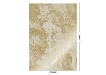 Mural Engraved Landscapes Sand MW-155 Metallic gold