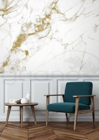 Mural Marble White-gold WP-556