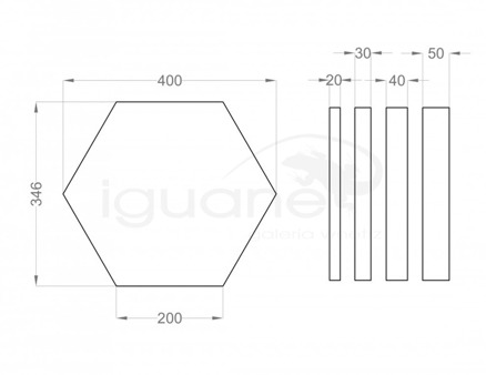 Panel Hexa M 2cm