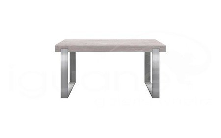Stół FRAME nogi INOX 160x80 cm OFF WHITE nierozkładany