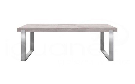 Stół FRAME nogi INOX 180+100 cm OFF WHITE rozkładany