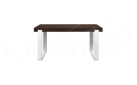 Stół FRAME nogi białe 160x80 cm CACAO nierozkładany