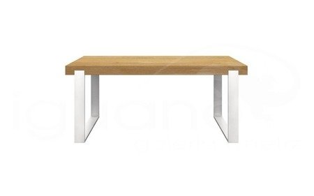 Stół FRAME nogi białe 180x90 cm NATURAL nierozkładany