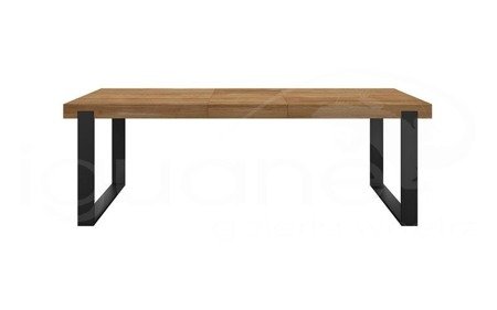 Stół FRAME nogi czarne 180+100 cm TABACCO rozkładany