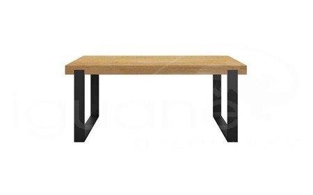 Stół FRAME nogi czarne 180x90 cm NATURAL nierozkładany